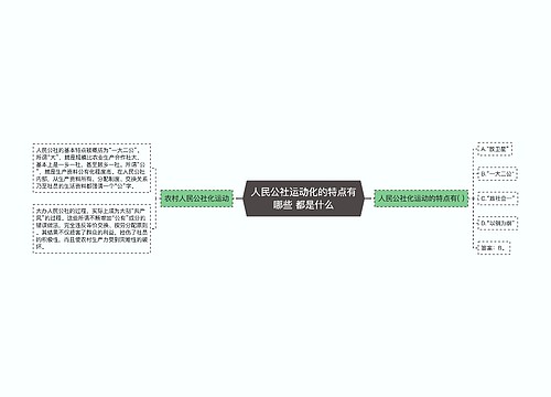 人民公社运动化的特点有哪些 都是什么