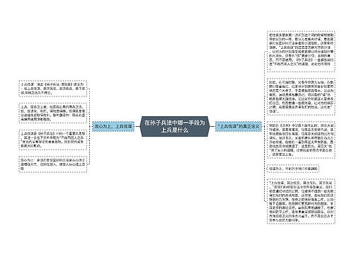 在孙子兵法中哪一手段为上兵是什么