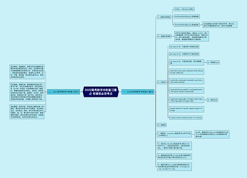 ​2022高考数学冲刺复习重点 有哪些必背考点