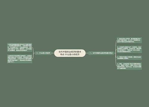 古代中国农业经济的基本特点 什么是小农经济