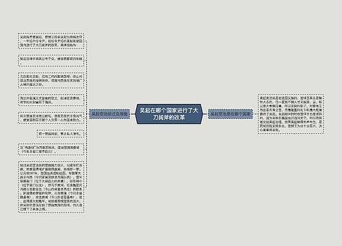 吴起在哪个国家进行了大刀阔斧的改革