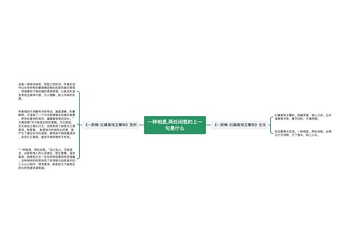 一种相思,两处闲愁的上一句是什么