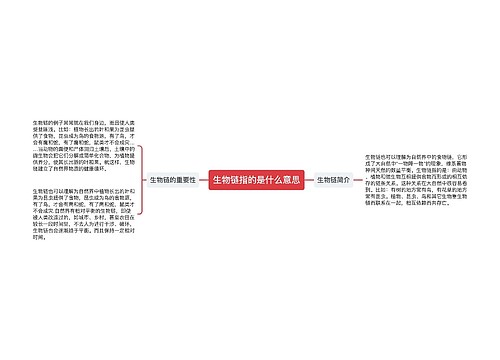 生物链指的是什么意思