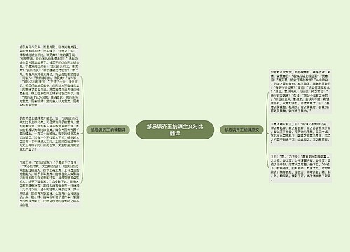 邹忌讽齐王纳谏全文对比翻译