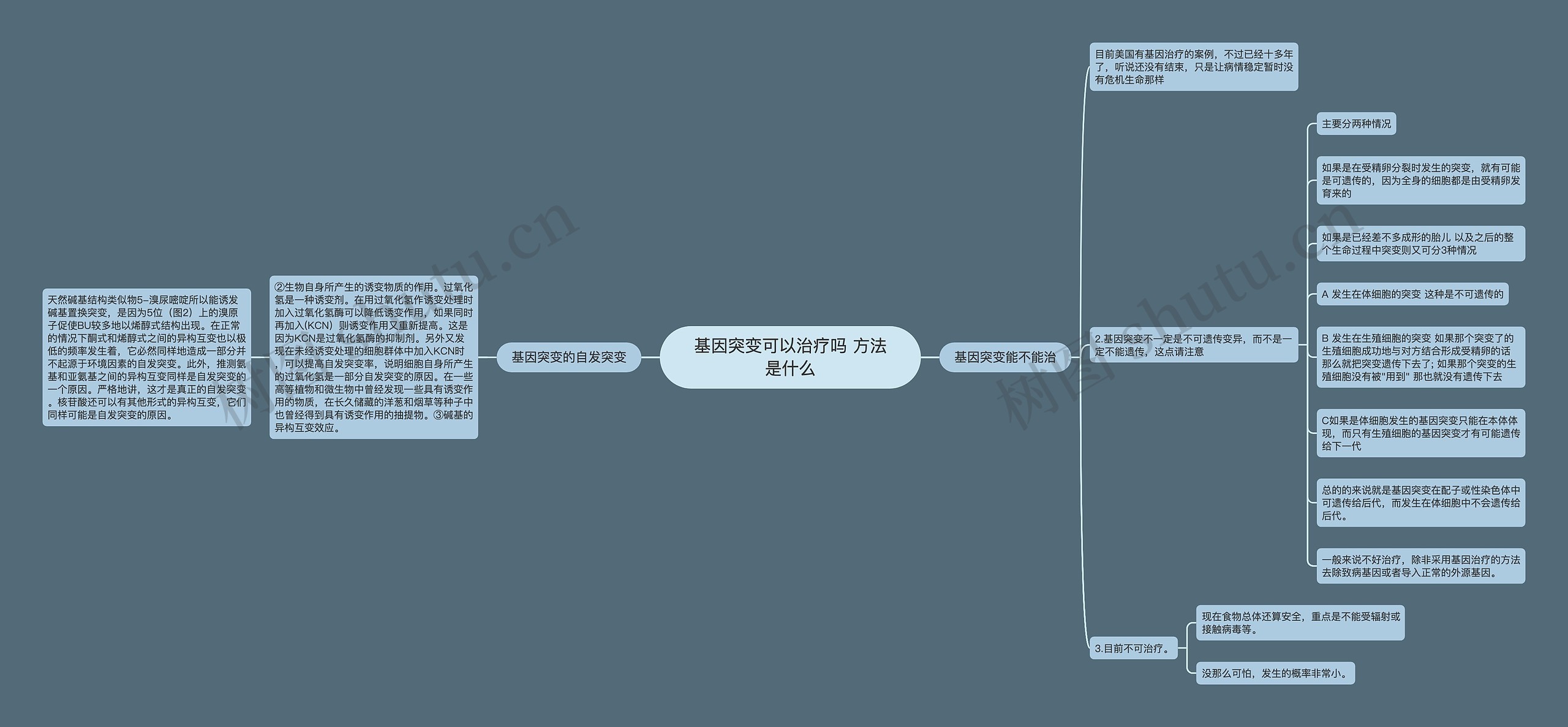 基因突变可以治疗吗 方法是什么思维导图