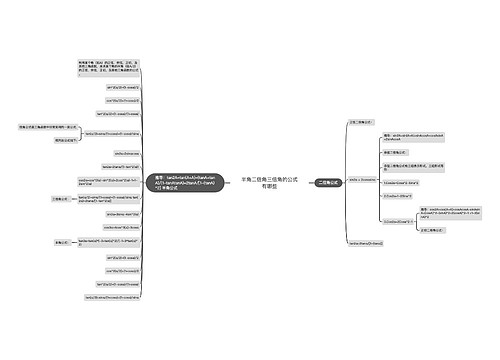 半角二倍角三倍角的公式有哪些