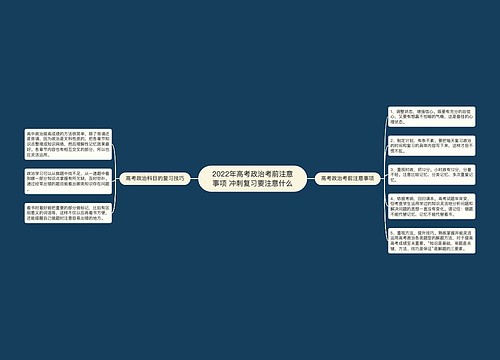 2022年高考政治考前注意事项 冲刺复习要注意什么