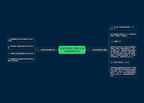 正弦交流电的三要素,​正弦交流电获取方法