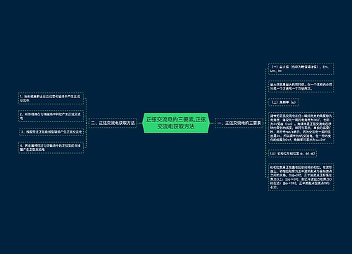 正弦交流电的三要素,​正弦交流电获取方法