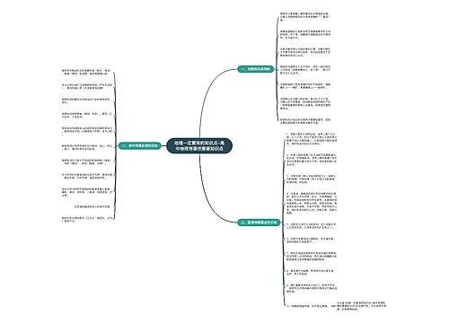 地理一定要背的知识点-高中地理有哪些重要知识点