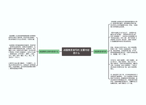 战国策是谁写的 主要内容是什么