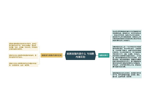 细胞液指的是什么 与细胞内液区别