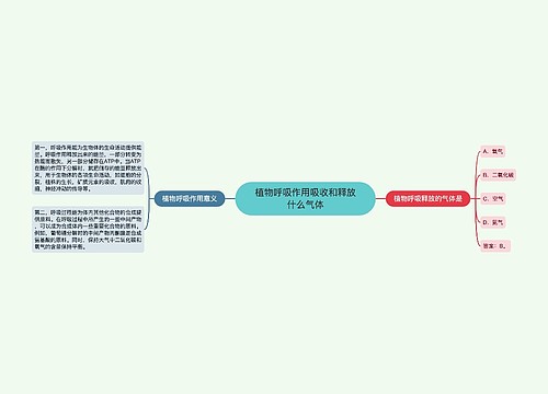 植物呼吸作用吸收和释放什么气体