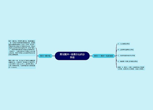 黑河腾冲一线是什么的分界线