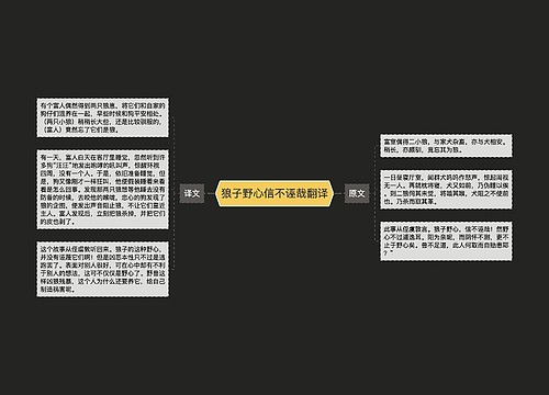 狼子野心信不诬哉翻译