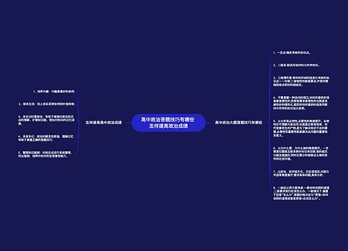 高中政治答题技巧有哪些 怎样提高政治成绩