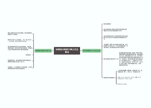 地理相对高度计算公式及算法