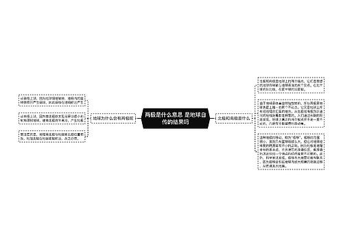 两极是什么意思 是地球自传的结果吗