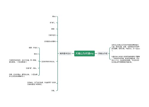 天姥山为何读mu