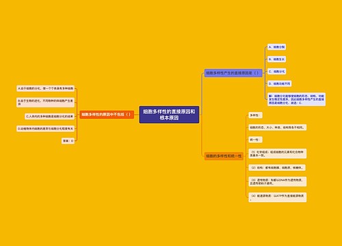 细胞多样性的直接原因和根本原因