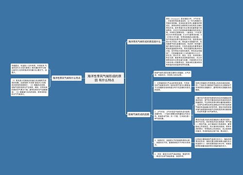 海洋性季风气候形成的原因 有什么特点