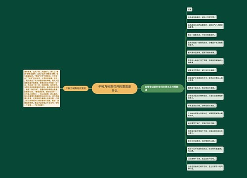 千树万树梨花开的意思是什么