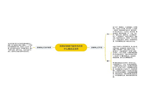 则其好游者不能穷也的穷什么意思及活用