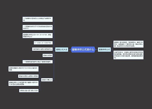 圆锥体积公式是什么