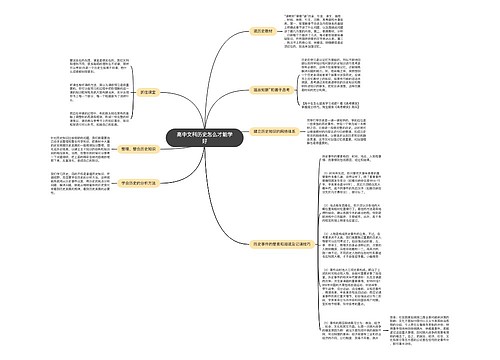 高中文科历史怎么才能学好