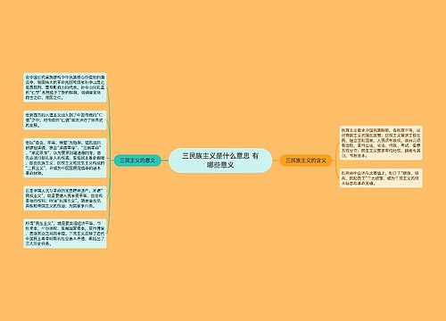 三民族主义是什么意思 有哪些意义