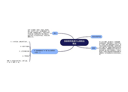 族秦者的族是什么意思及用法