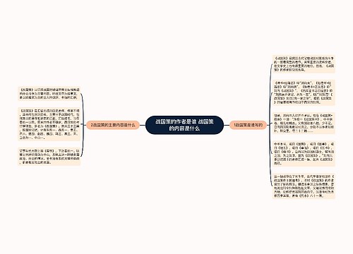 战国策的作者是谁 战国策的内容是什么