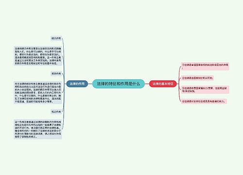 法律的特征和作用是什么