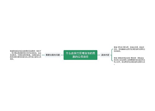 什么由实行区域自治的民族的公民担任