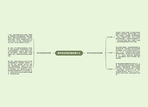 城市热岛效应指的是什么