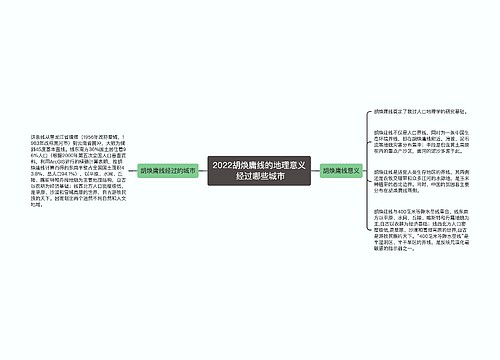 2022胡焕庸线的地理意义 经过哪些城市