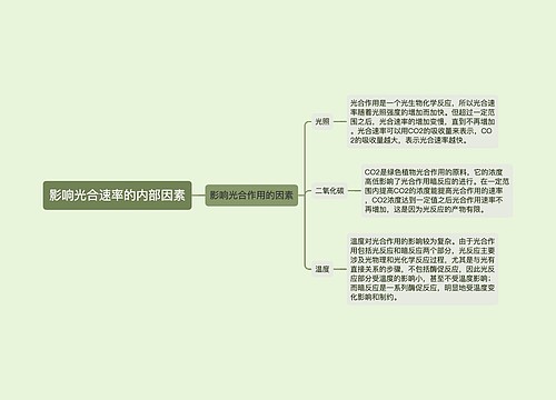 影响光合速率的内部因素