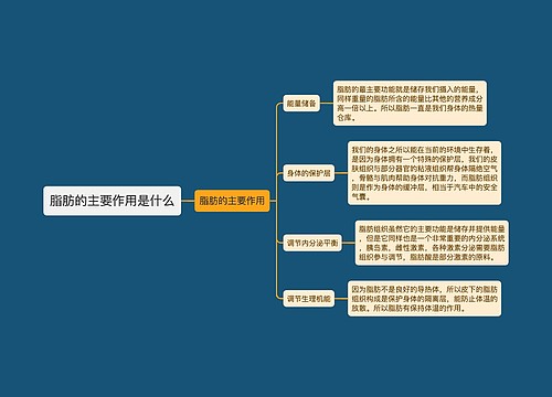 脂肪的主要作用是什么