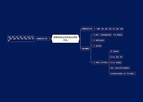 新鲜的反义词和近义词是什么