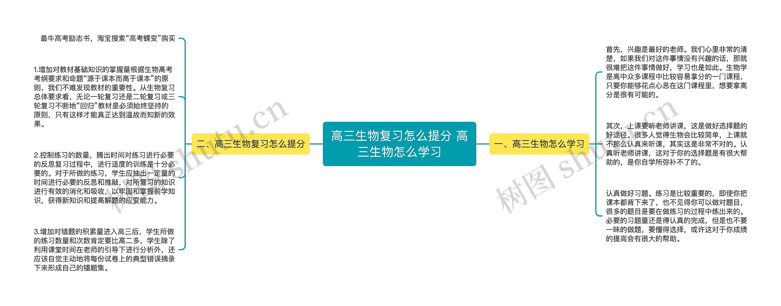 高三生物复习怎么提分 高三生物怎么学习思维导图