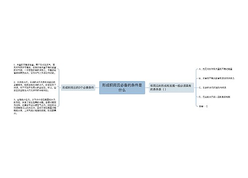 形成积雨云必备的条件是什么