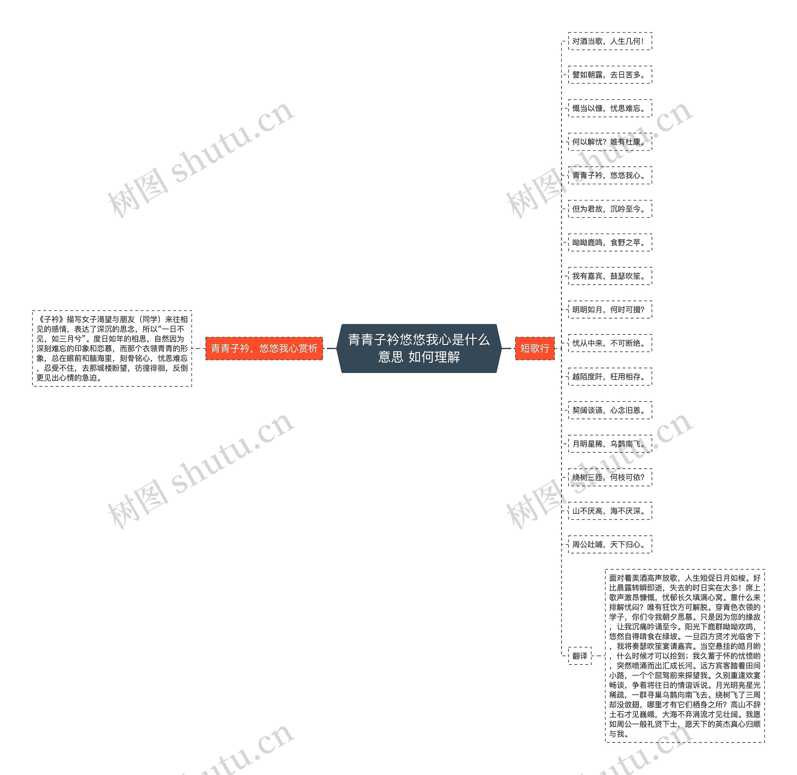 青青子衿悠悠我心是什么意思 如何理解思维导图