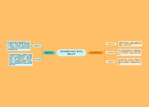 高中地理学习技巧 高中地理怎么学