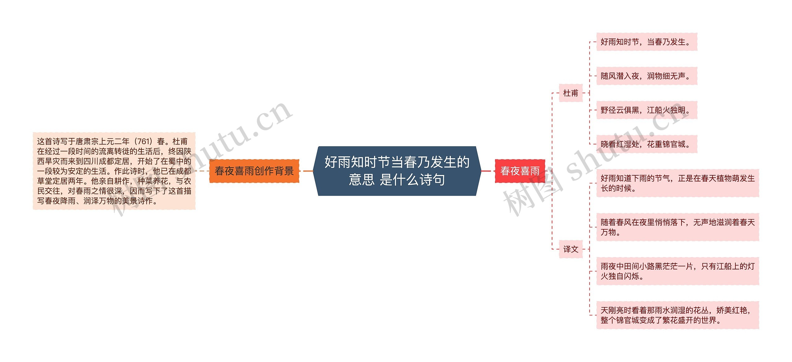 好雨知时节当春乃发生的意思 是什么诗句思维导图