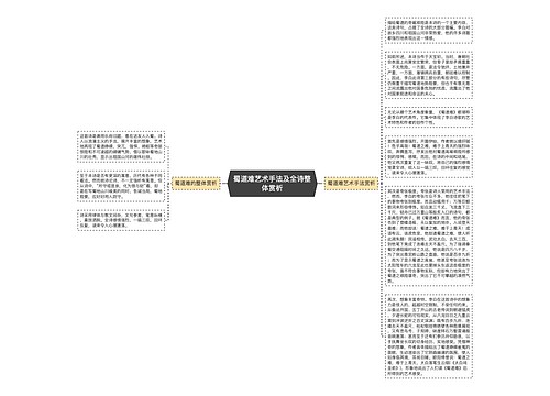 蜀道难艺术手法及全诗整体赏析