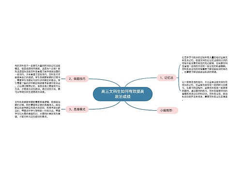 高三文科生如何有效提高政治成绩