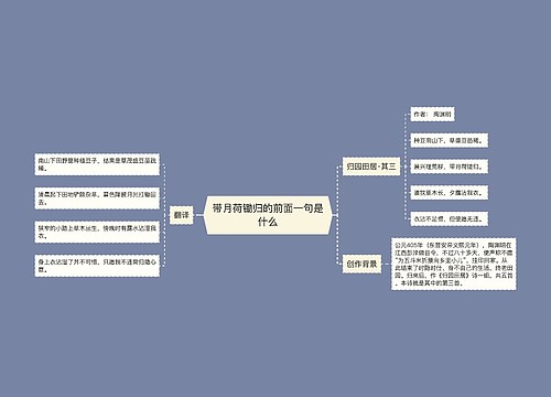 带月荷锄归的前面一句是什么