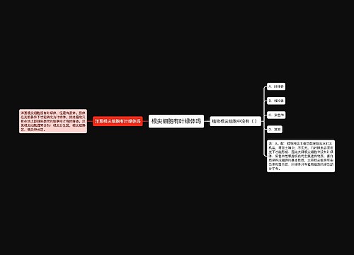 根尖细胞有叶绿体吗