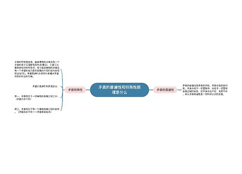 矛盾的普遍性和特殊性原理是什么