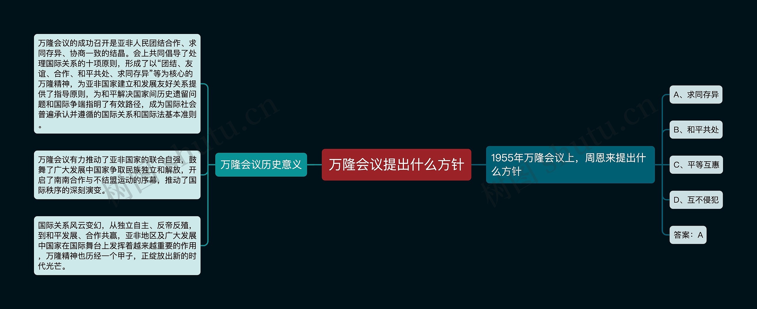 万隆会议提出什么方针思维导图